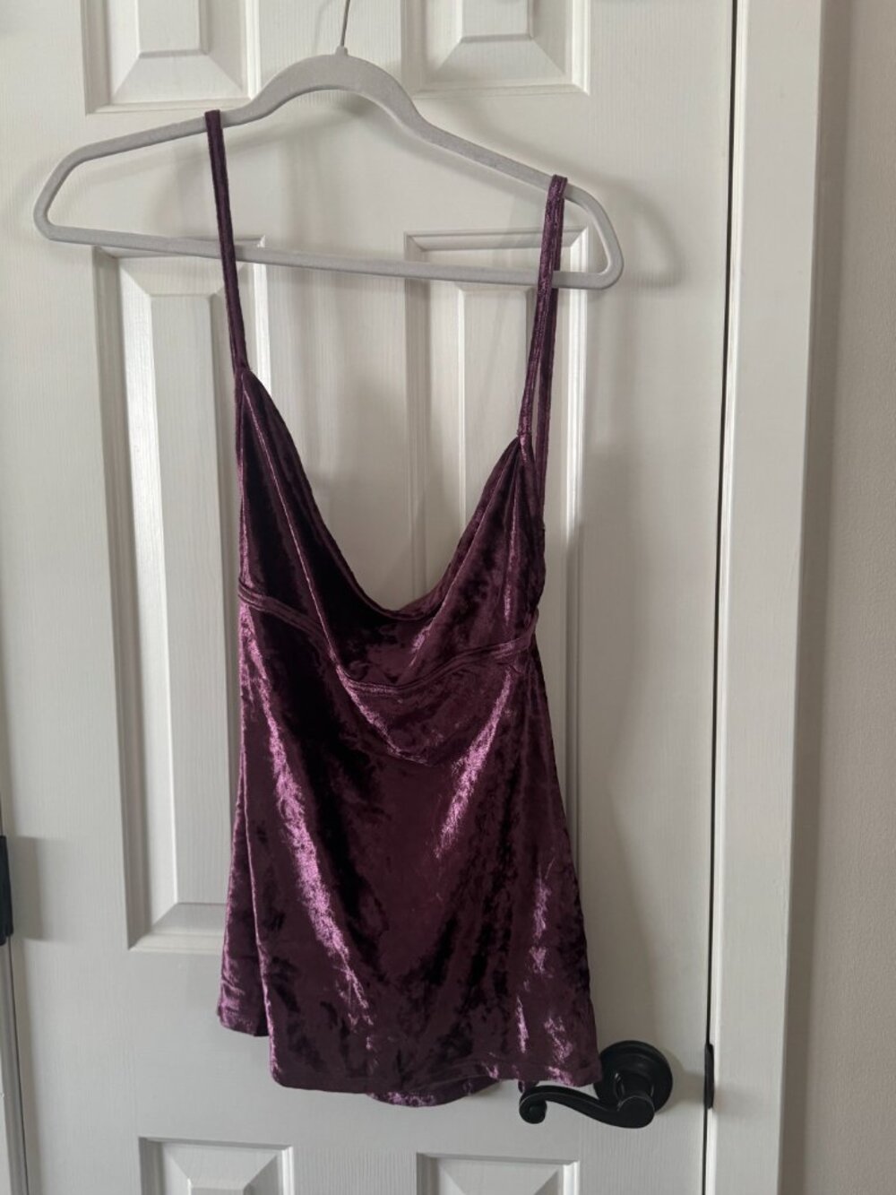 Free People Intimately All Night Velvet Tunic Fig Jam Purple Size M Medium New